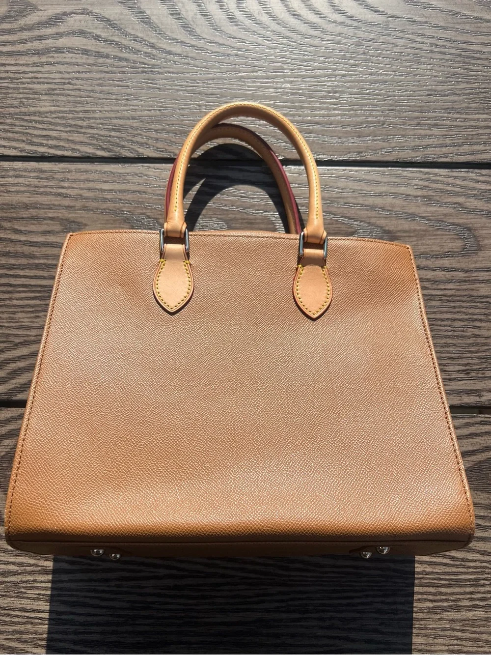Dooney & Bourke Pebble Grain Large Barlow Satchel Tan Leather HL731 ST EUC